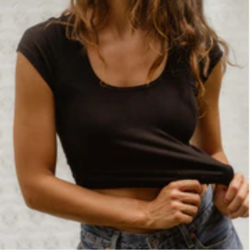 Purusha People The Drew Tee - Black XS - NWOT